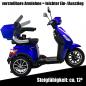 Mobile Preview: Rolektro E-Trike 25 V.3 blue 60V 30AH lithium battery removeable