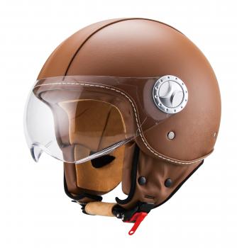 Jet helmet Vito Amsterdam leather brown