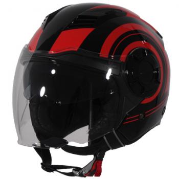 VITO Jet helmet Isola shiny black red