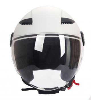 VITO Bravo jet helmet shiny white
