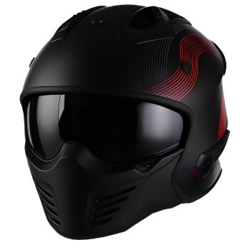 VITO Jet helmet Bruzano matt black red