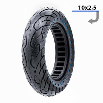 Solid tire blue dots 10x2,5 (34mm)