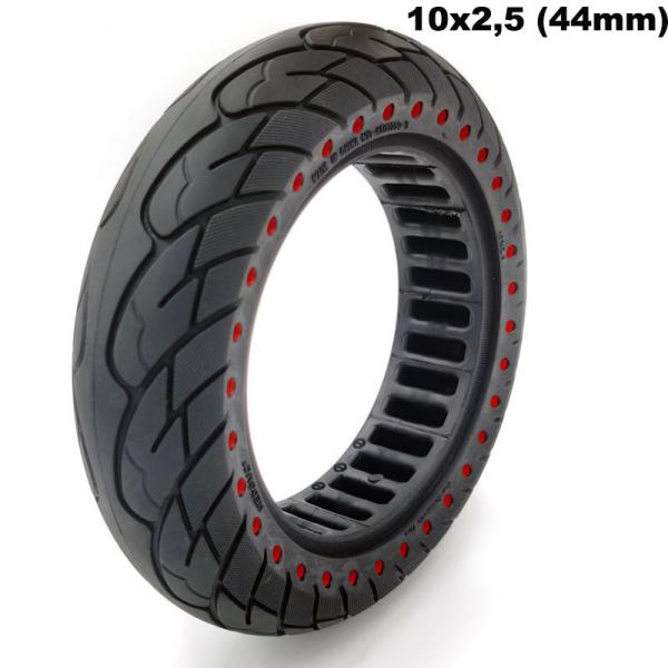 Solid tire red dots 10x2.5 Ninebot Max G30