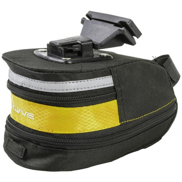 M-WAVE saddle bag Tilburg black/yellow