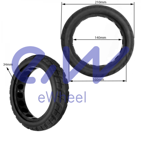 Solid tire black 8,5x2 Xiaomi